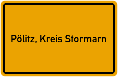 Ortsschild von Gemeinde Pölitz, Kreis Stormarn in Schleswig-Holstein
