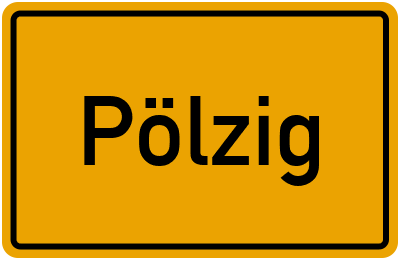 Ortsschild von Gemeinde Pölzig in Thüringen