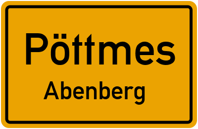 Ortsschild Pöttmes Abenberg