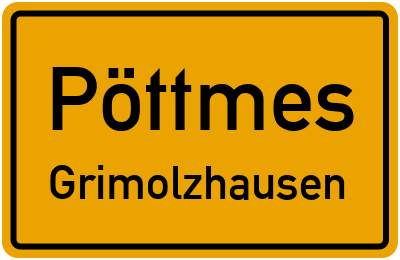 Ortsschild Pöttmes Grimolzhausen