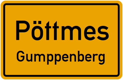 Ortsschild Pöttmes Gumppenberg