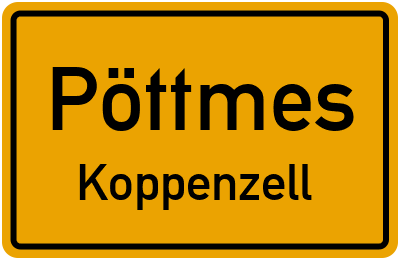 Ortsschild Pöttmes Koppenzell