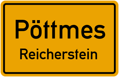 Ortsschild Pöttmes Reicherstein