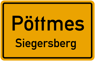 Ortsschild Pöttmes Siegersberg
