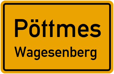 Ortsschild Pöttmes Wagesenberg