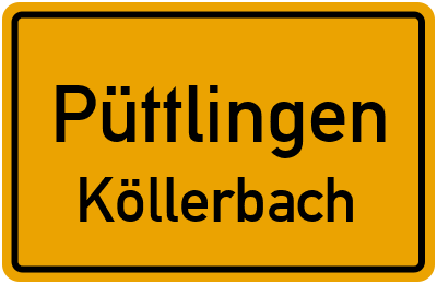 Ortsschild Püttlingen Köllerbach