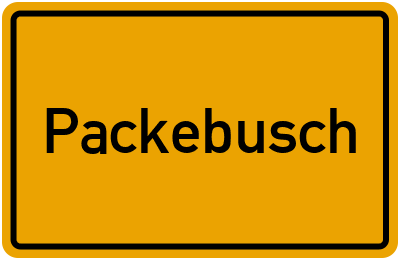 Ortsschild von Gemeinde Packebusch in Sachsen-Anhalt