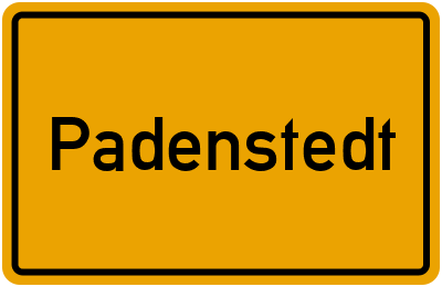 Ortsschild von Padenstedt in Schleswig-Holstein