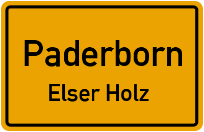 Straßenverzeichnis Paderborn Elser Holz