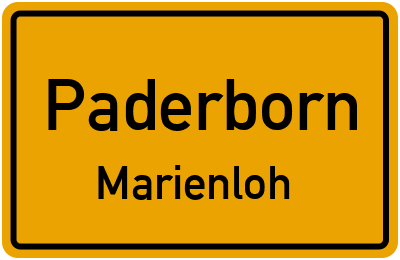 Ortsschild Paderborn Marienloh