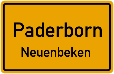 Straßenverzeichnis Paderborn Neuenbeken