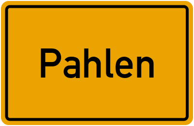 Ortsschild von Gemeinde Pahlen in Schleswig-Holstein