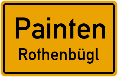 Ortsschild Painten Rothenbügl