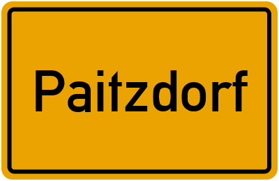 Ortsschild von Gemeinde Paitzdorf in Thüringen