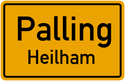 Ortsschild Palling Heilham