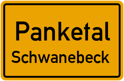 Ortsschild Panketal Schwanebeck