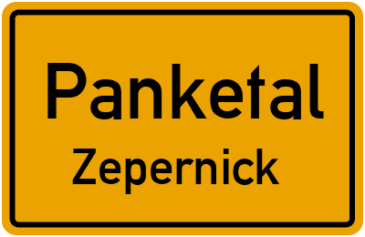 Ortsschild Panketal Zepernick