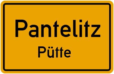 Straßenverzeichnis Pantelitz Pütte