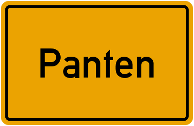 Ortsschild von Panten in Schleswig-Holstein