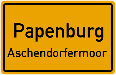 Straßenverzeichnis Papenburg Aschendorfermoor