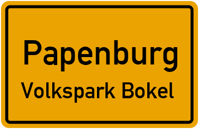 Straßenverzeichnis Papenburg Volkspark Bokel