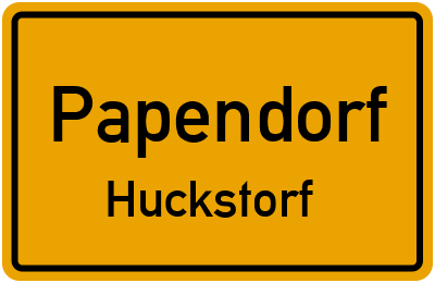 Straßenverzeichnis Papendorf Huckstorf