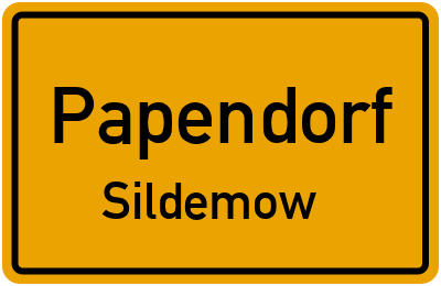 Straßenverzeichnis Papendorf Sildemow