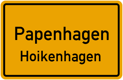 Straßenverzeichnis Papenhagen Hoikenhagen