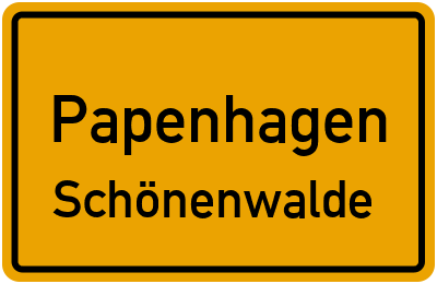 Straßenverzeichnis Papenhagen Schönenwalde