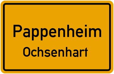 Straßenverzeichnis Pappenheim Ochsenhart