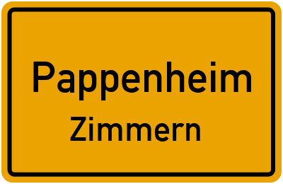Straßenverzeichnis Pappenheim Zimmern