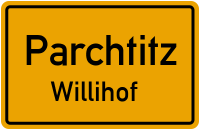 Straßenverzeichnis Parchtitz Willihof