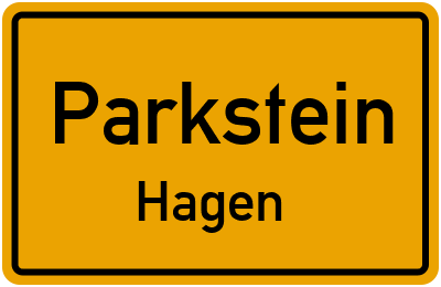 Ortsschild Parkstein Hagen