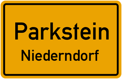 Ortsschild Parkstein Niederndorf