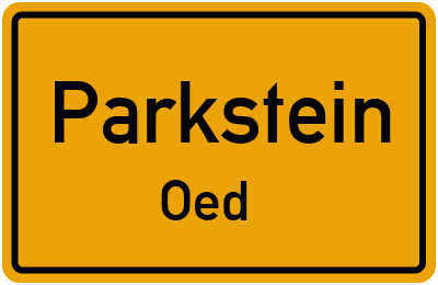 Ortsschild Parkstein Oed