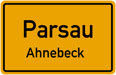 Ortsschild Parsau Ahnebeck