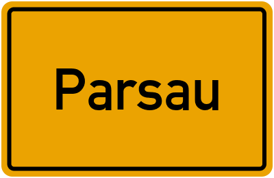 Ortsschild von Parsau in Niedersachsen