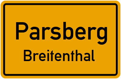 Straßenverzeichnis Parsberg Breitenthal