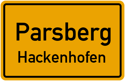 Straßenverzeichnis Parsberg Hackenhofen