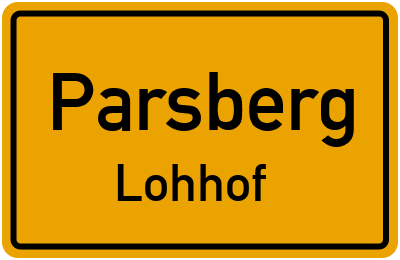 Straßenverzeichnis Parsberg Lohhof