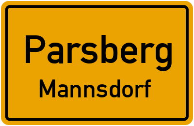 Straßenverzeichnis Parsberg Mannsdorf