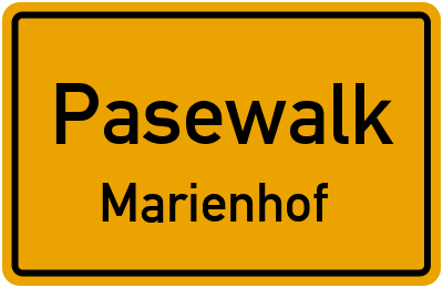 Straßenverzeichnis Pasewalk Marienhof