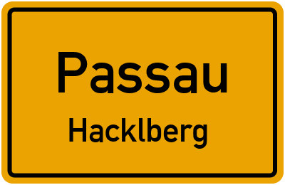 Ortsschild Passau Hacklberg