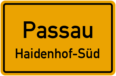 Straßenverzeichnis Passau Haidenhof-Süd