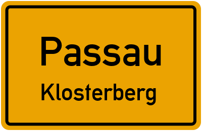 Straßenverzeichnis Passau Klosterberg