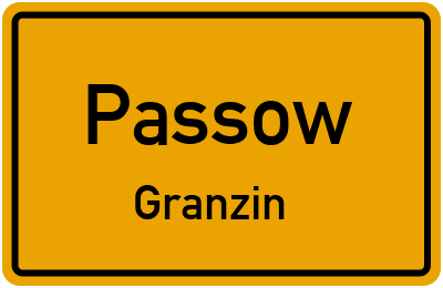Straßenverzeichnis Passow Granzin
