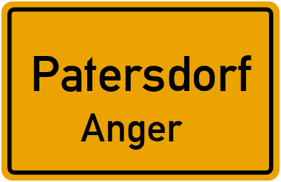 Ortsschild Patersdorf Anger