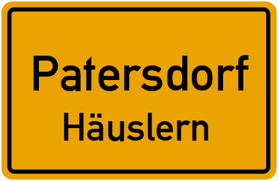 Straßenverzeichnis Patersdorf Häuslern