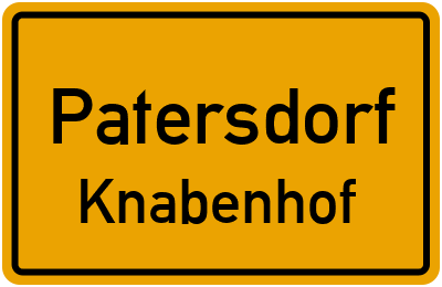 Straßenverzeichnis Patersdorf Knabenhof
