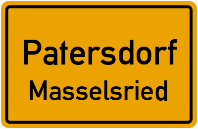 Ortsschild Patersdorf Masselsried